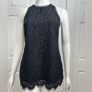Cabi Black Lace Detail Top Size XS